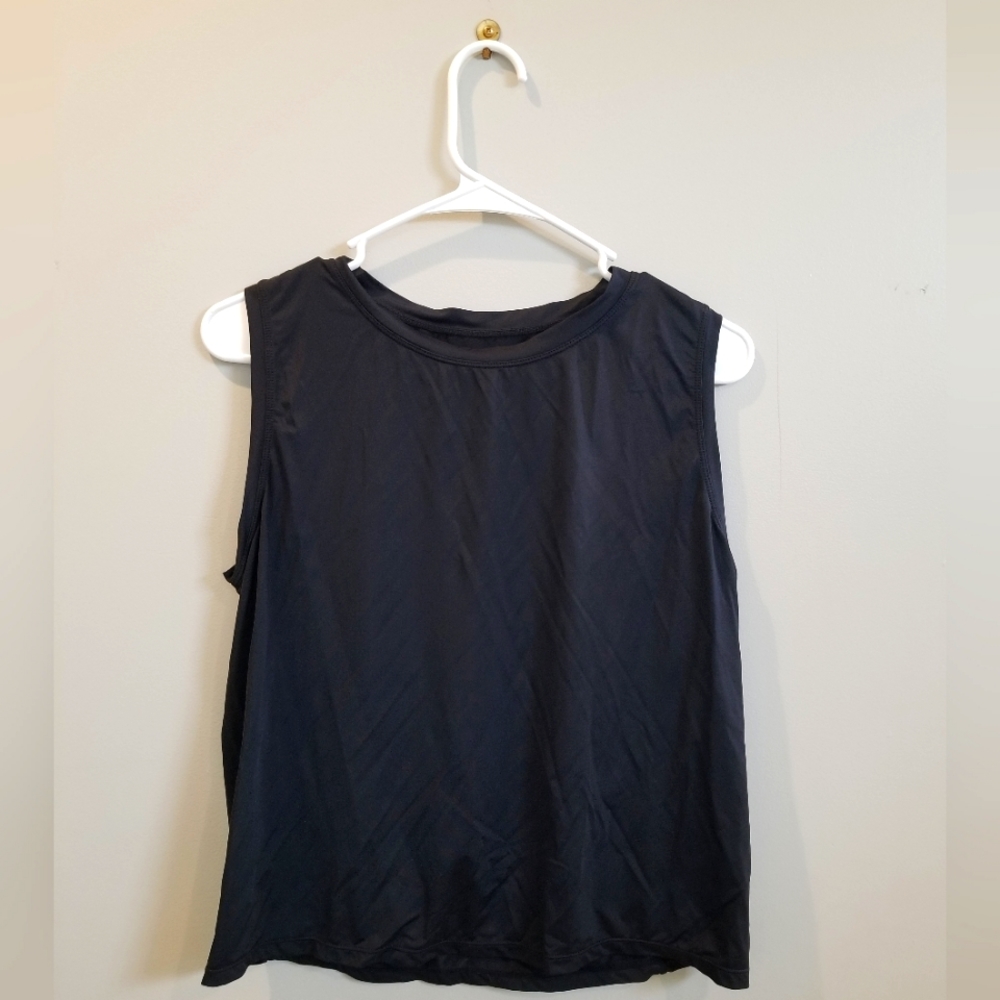 BLACK athletic tank top